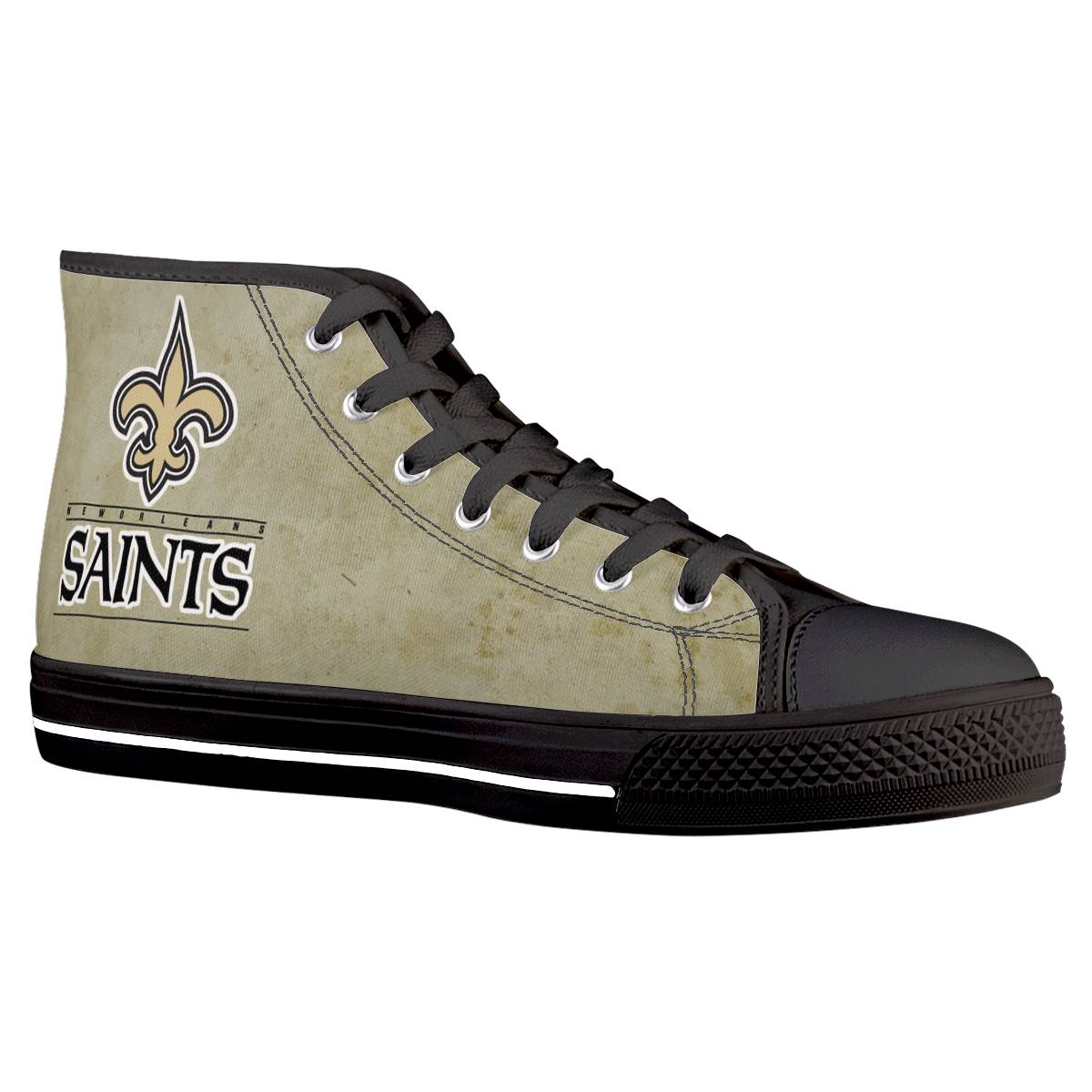 Men's New Orleans Saints High Top Canvas Sneakers 003